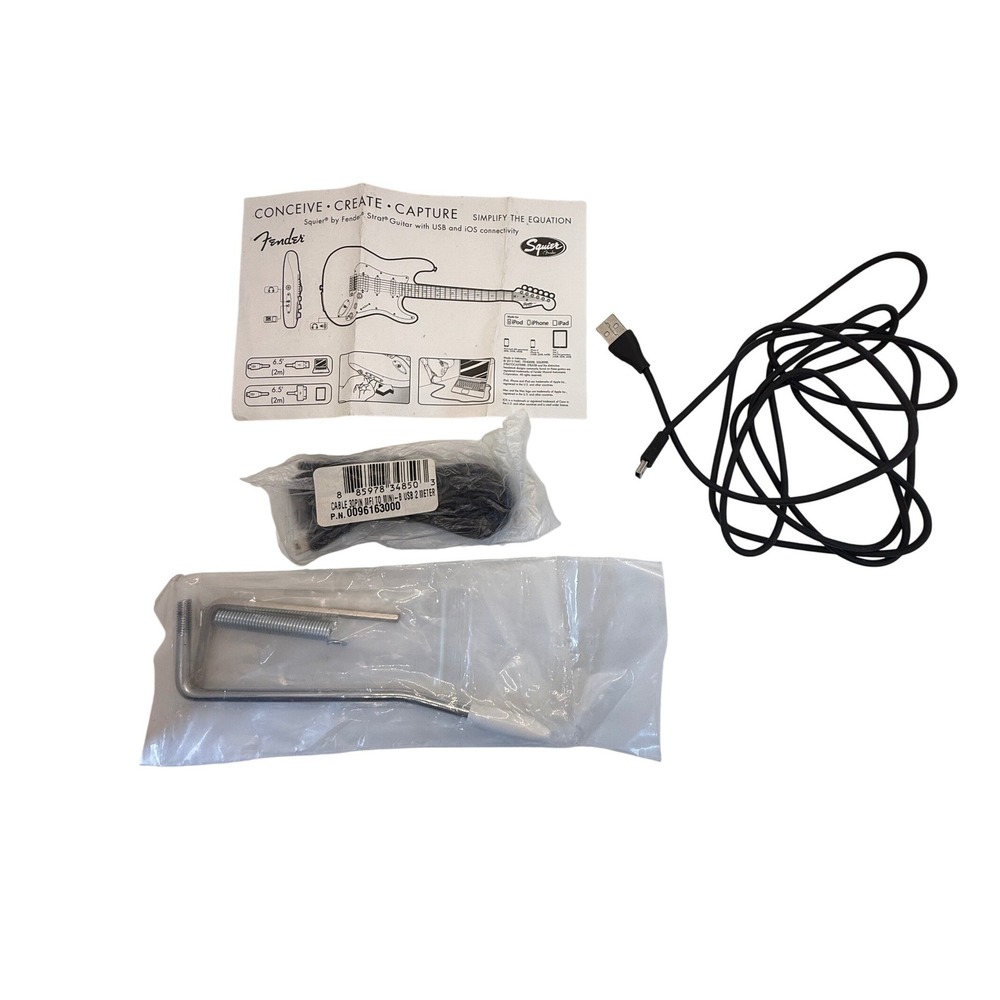 Fender Squier Strat USB Guitar Tremolo Whammy Bar 30-Pin MFi Cable Spring Wrench